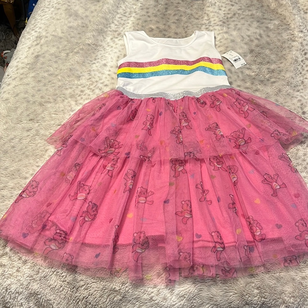 Girls size 7/8 Care Bears tulle dress.